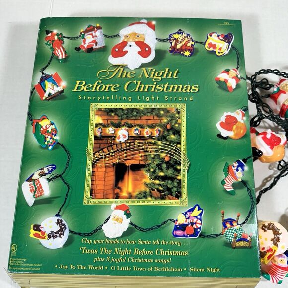 Vintage The Night Before Christmas Storytelling Light Strand Music Works Video - Picture 1 of 17